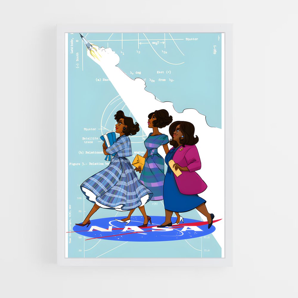 Poster Promenade Éthérée – affiche Astronautes (vue 3)